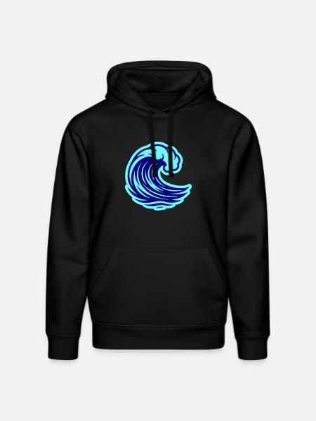 Wave Ocean - Stanley/Stella DRUMMER Unisex Organic Hoodie - black