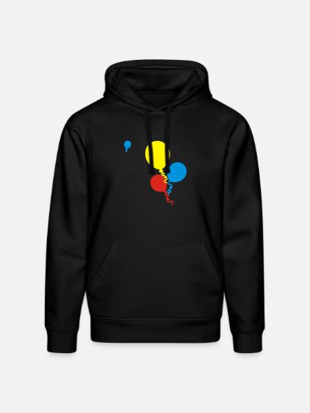 ballons - Stanley/Stella Unisex Bio-Hoodie DRUMMER  - Schwarz