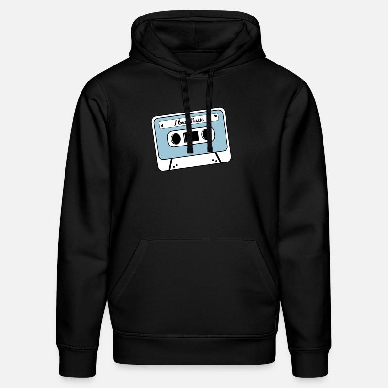 I love music cassette - Sweat à capuche bio DRUMMER Stanley/Stella Unisexe - noir