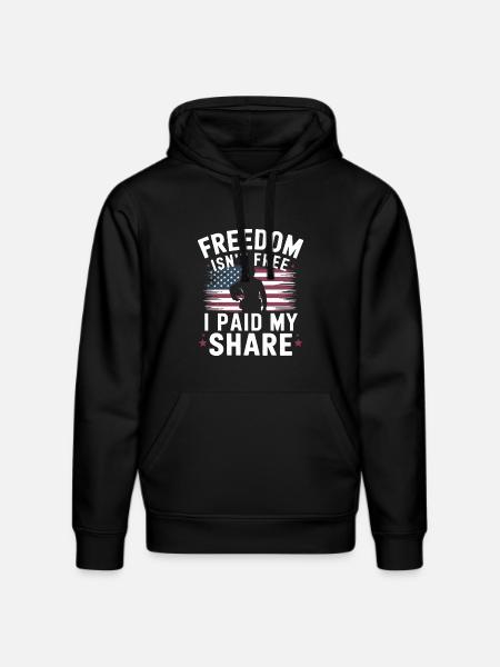 Veteran Military Soldier - Stanley/Stella DRUMMER Unisex Organic Hoodie - black