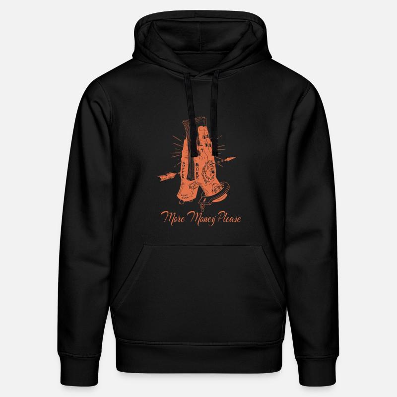 Plus d'argent s'il vous plaît - Sweat à capuche bio DRUMMER Stanley/Stella Unisexe - noir