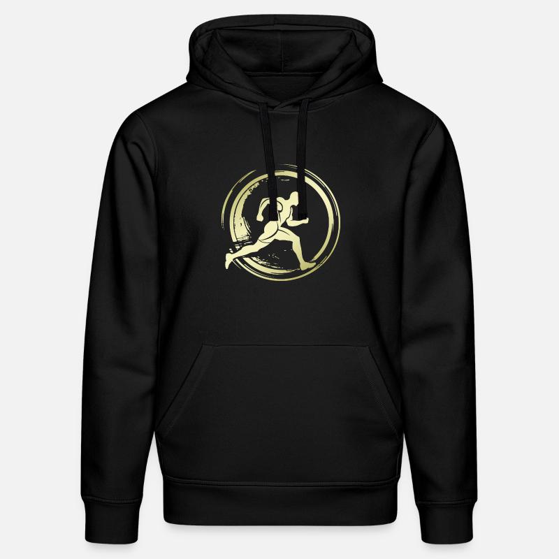 Running Jogging Marathon Silhouette - Sweat à capuche bio DRUMMER Stanley/Stella Unisexe - noir