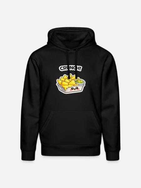 Oste-Nachos Kawaii-tegnefilm - Stanley/Stella DRUMMER økologisk unisex-hoodie - sort
