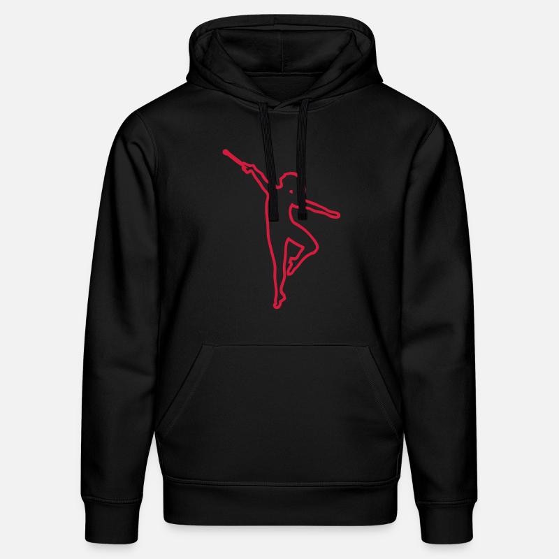 danseuse twirling baton trace1 - Sweat à capuche bio DRUMMER Stanley/Stella Unisexe - noir