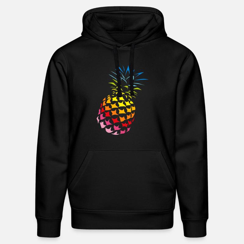 Ananas arc-en-couleurs - Sweat à capuche bio DRUMMER Stanley/Stella Unisexe - noir