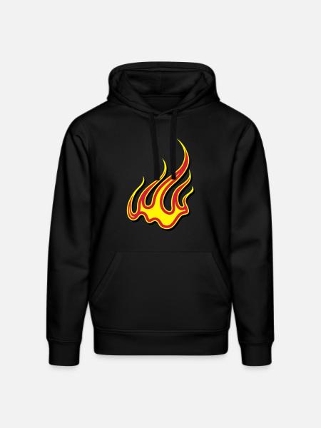 Fire flames art - Stanley/Stella DRUMMER Unisex Organic Hoodie - black