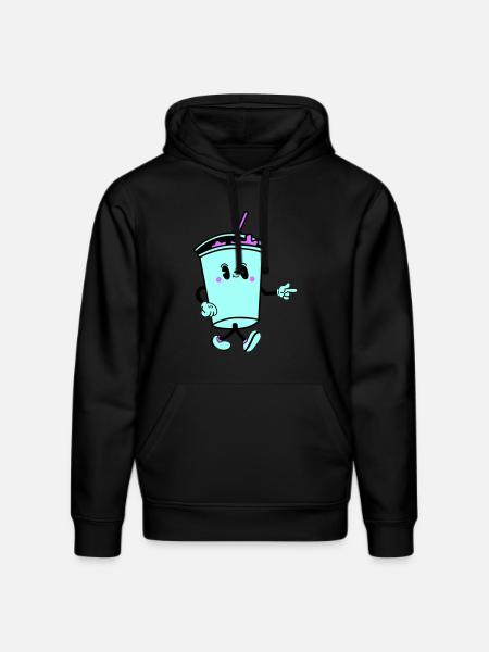 Boisson Dessin Animé - Sweat à capuche bio DRUMMER Stanley/Stella Unisexe - noir