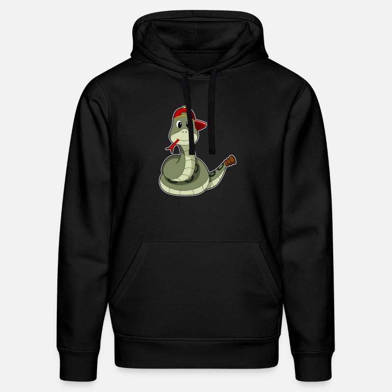 Serpent avec casquette - Sweat à capuche bio DRUMMER Stanley/Stella Unisexe - noir
