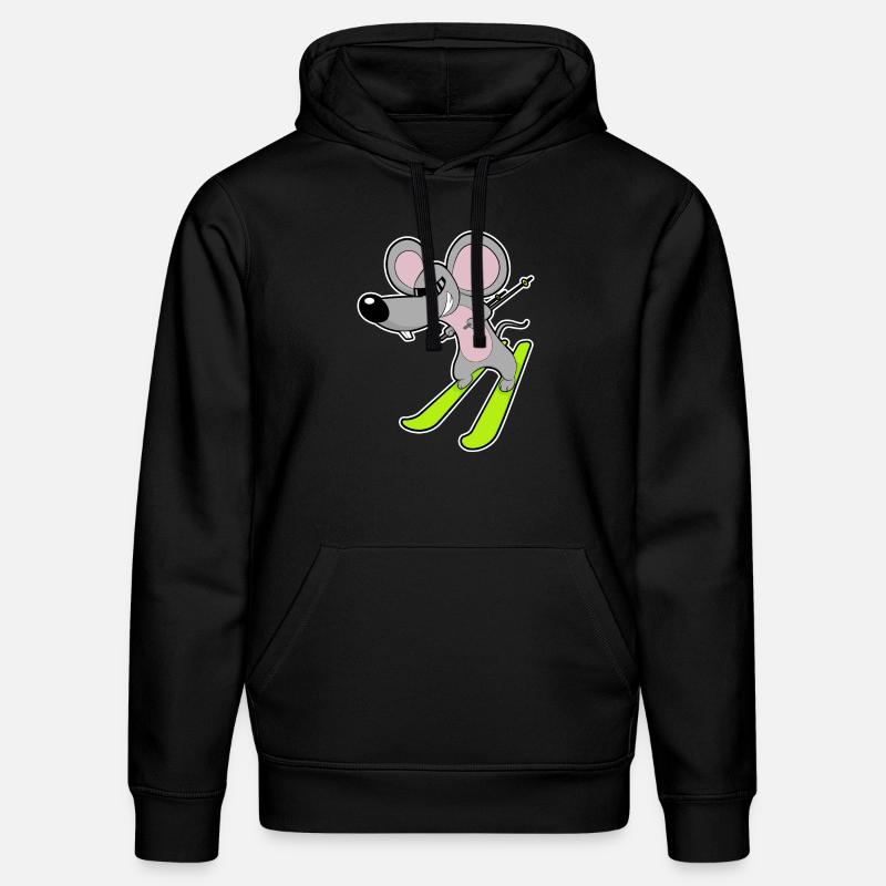 Souris skieuse skieuse - Sweat à capuche bio DRUMMER Stanley/Stella Unisexe - noir
