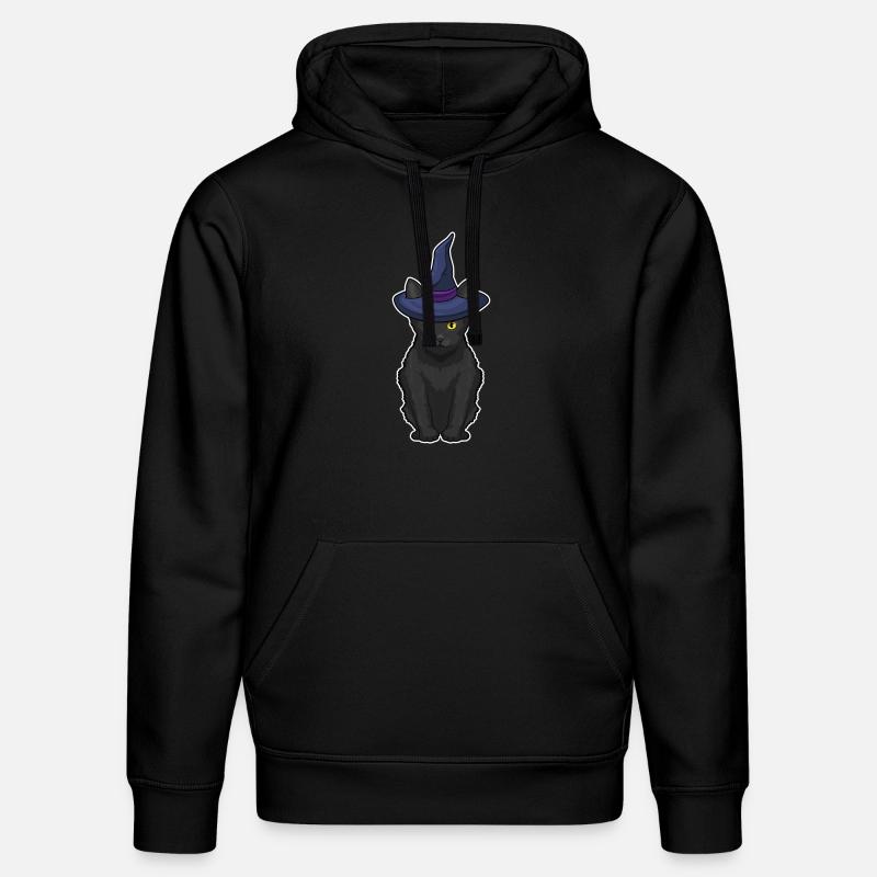 Katze Hexe - Stanley/Stella Unisex Bio-Hoodie DRUMMER  - Schwarz