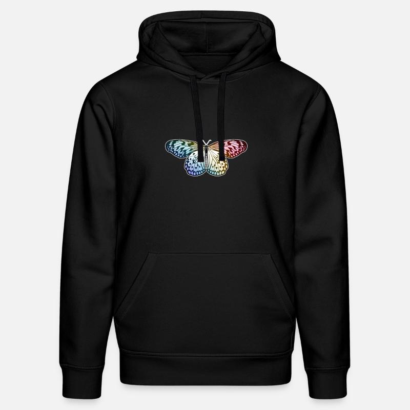 Papillon Arc-en-ciel - Sweat à capuche bio DRUMMER Stanley/Stella Unisexe - noir