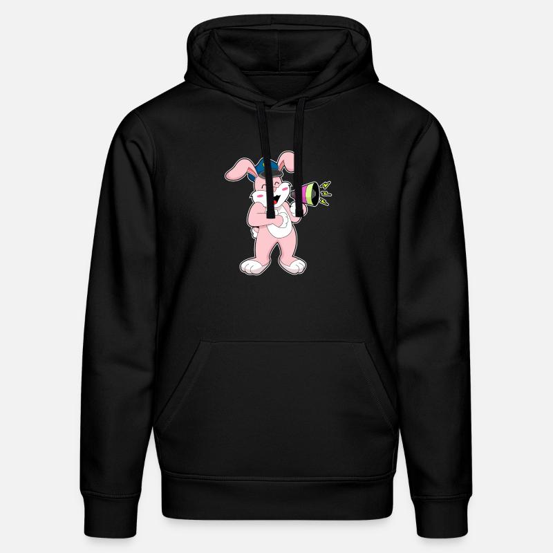 Rabbit Policier Microphone - Sweat à capuche bio DRUMMER Stanley/Stella Unisexe - noir