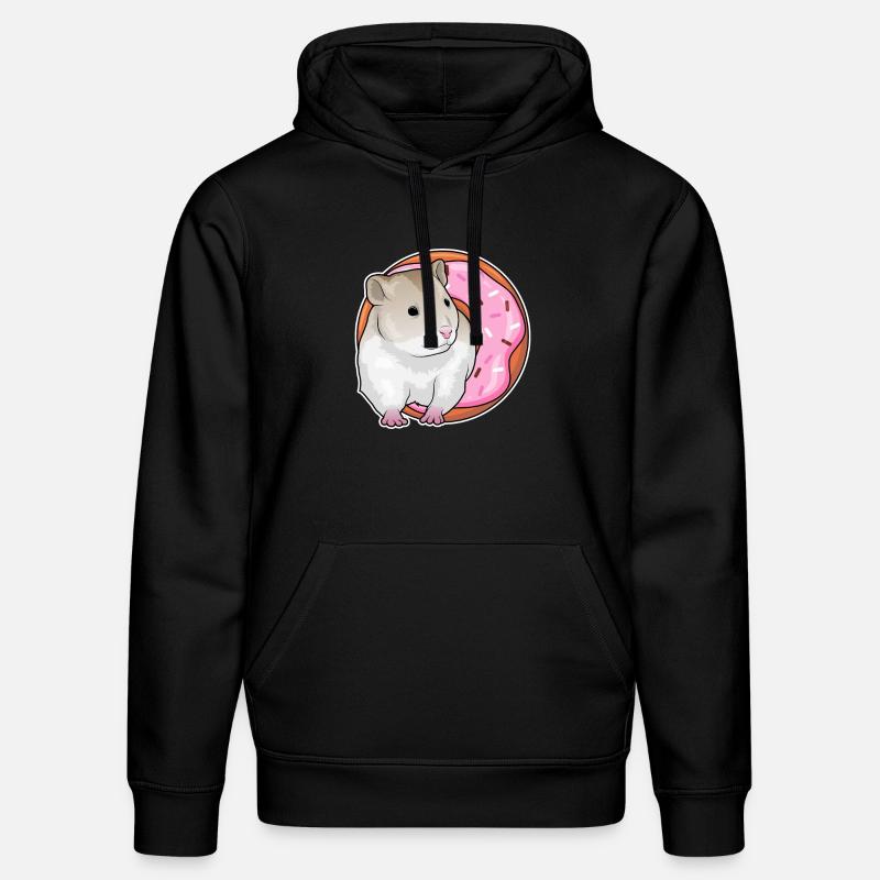 Hamster Donut - Stanley/Stella Unisex Bio-Hoodie DRUMMER  - Schwarz