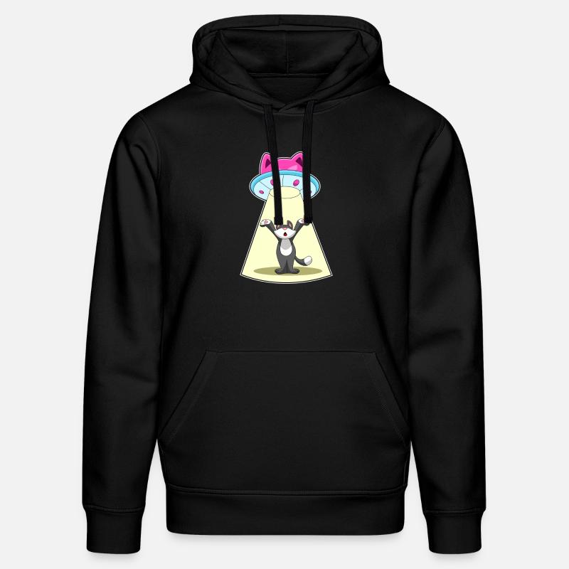 Vaisseau spatial pour chat - Sweat à capuche bio DRUMMER Stanley/Stella Unisexe - noir