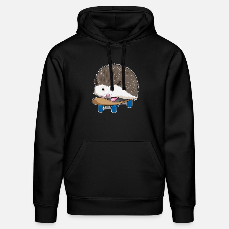 Hedgehog Skater Skateboard - Sweat à capuche bio DRUMMER Stanley/Stella Unisexe - noir