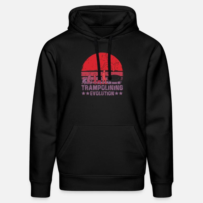 Evolution des Trampolinspringens - Stanley/Stella Unisex Bio-Hoodie DRUMMER  - Schwarz