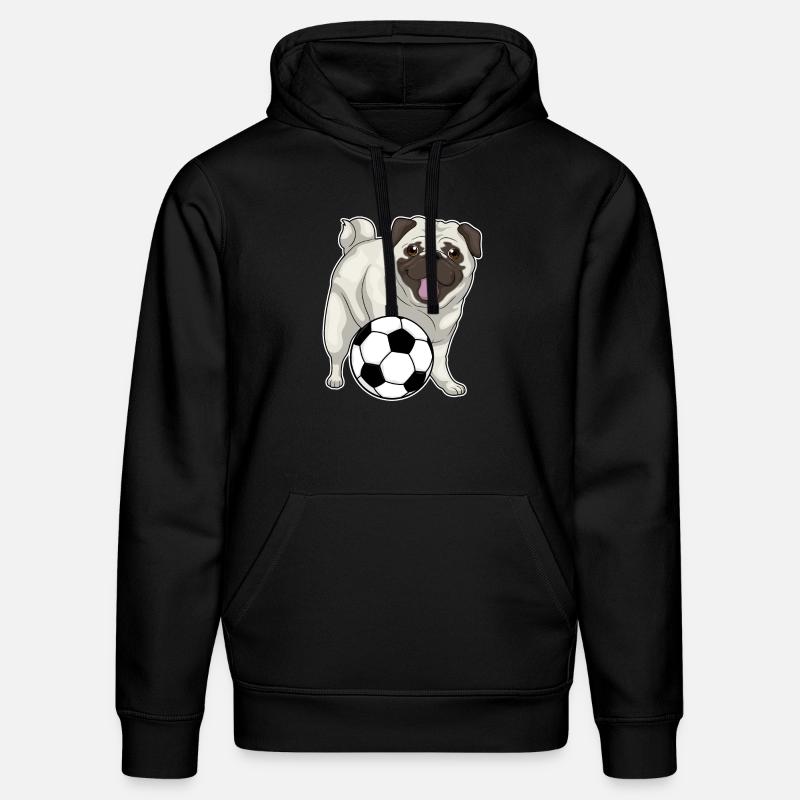 Pug Soccer Player Soccer - Sweat à capuche bio DRUMMER Stanley/Stella Unisexe - noir