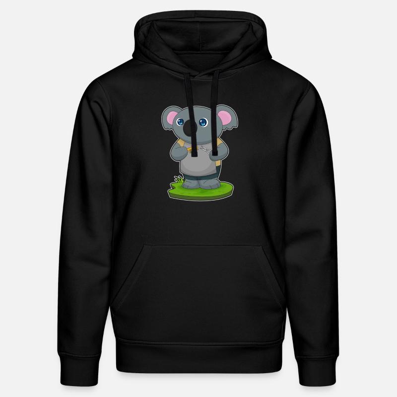 Koala Coiffeur Ciseaux Peigne - Sweat à capuche bio DRUMMER Stanley/Stella Unisexe - noir