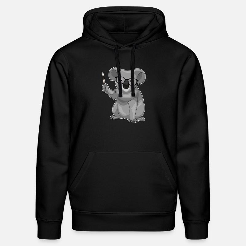 Koala Lehrer Pointer - Stanley/Stella Unisex Bio-Hoodie DRUMMER  - Schwarz