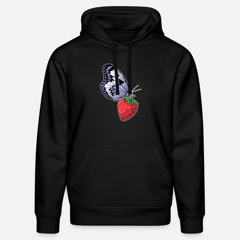 Fraise papillon - Sweat à capuche bio DRUMMER Stanley/Stella Unisexe - noir