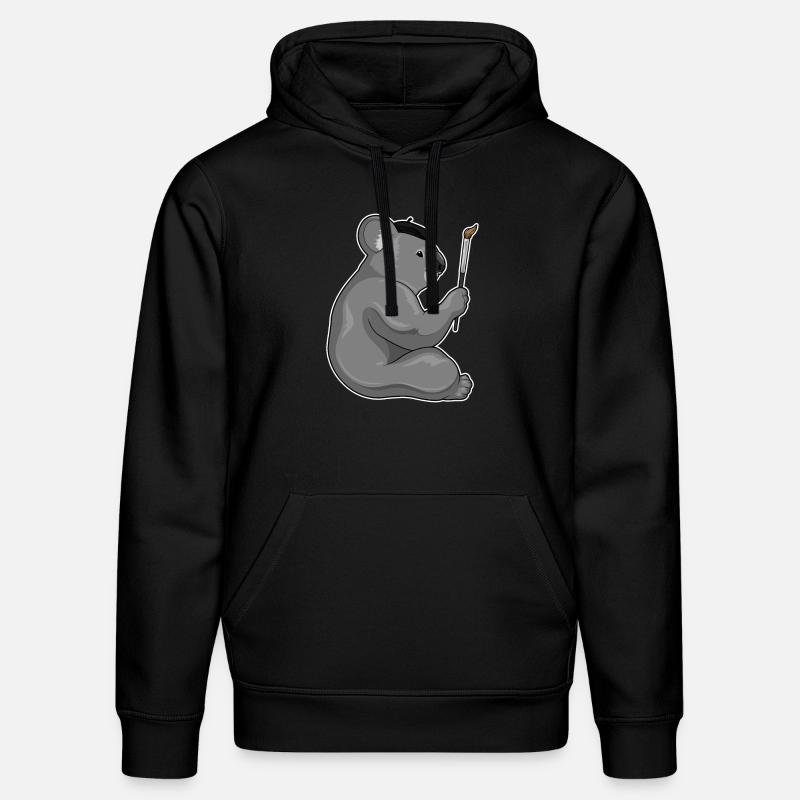 Koala Malen Pinsel - Stanley/Stella Unisex Bio-Hoodie DRUMMER - Schwarz