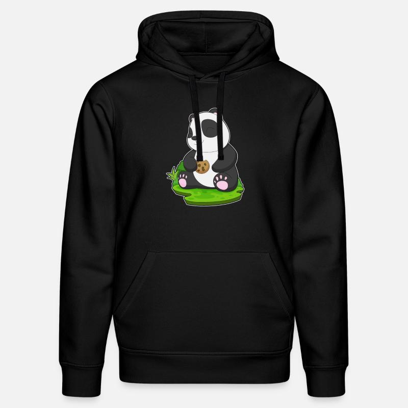 Panda Cookie - Stanley/Stella Unisex Bio-Hoodie DRUMMER  - Schwarz