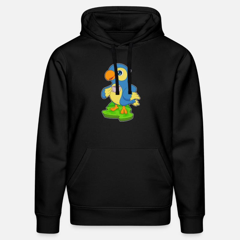 Tasse de café perroquet - Sweat à capuche bio DRUMMER Stanley/Stella Unisexe - noir