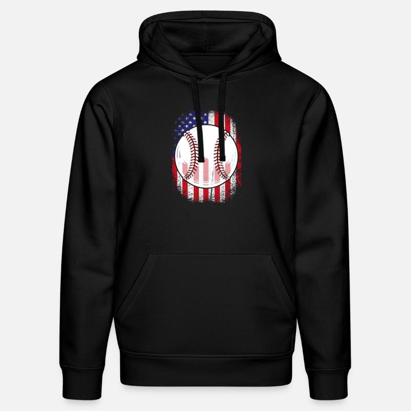 Baseball États-Unis - Sweat à capuche bio DRUMMER Stanley/Stella Unisexe - noir