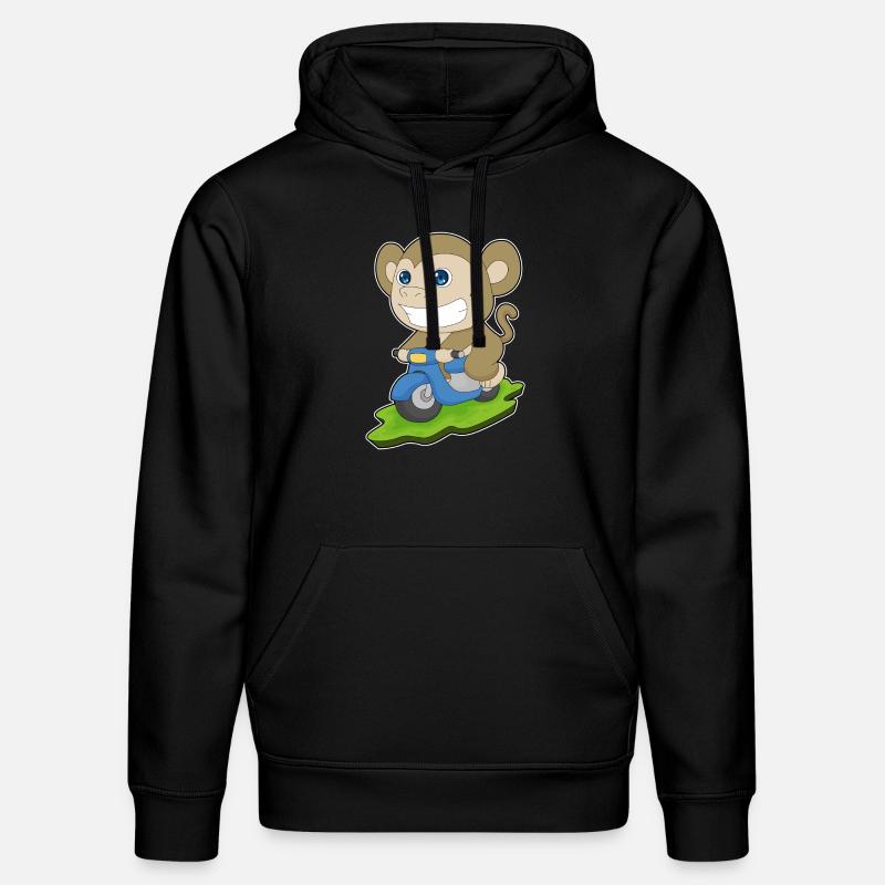 Affe Motorroller - Stanley/Stella Unisex Bio-Hoodie DRUMMER - Schwarz