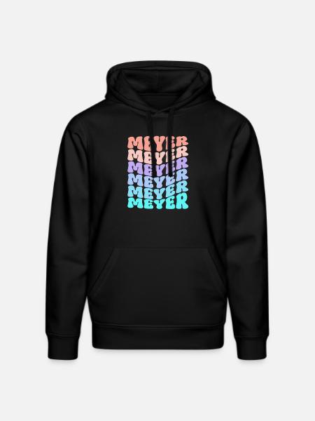 Meyer Retro Family Surname Gift - Stanley/Stella DRUMMER Unisex Organic Hoodie - black