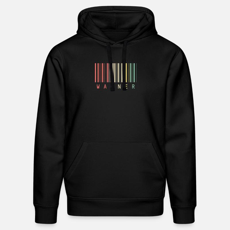 Wagner Unique Barcode Style Name - Stanley/Stella Unisex Bio-Hoodie DRUMMER  - Schwarz