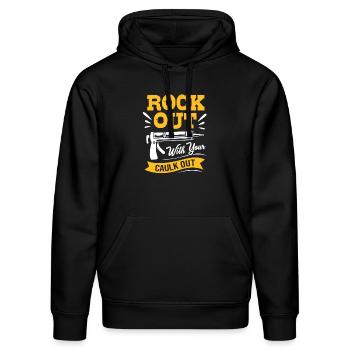 Bauarbeiter Baustelle - Stanley/Stella Unisex Bio-Hoodie DRUMMER  - Schwarz - Vorne - Marisol (170cm) & Nik (191cm)