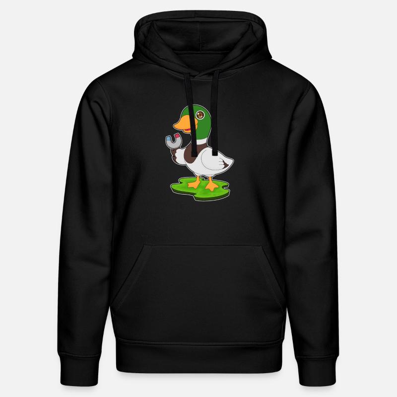 Aimant à canard - Sweat à capuche bio DRUMMER Stanley/Stella Unisexe - noir