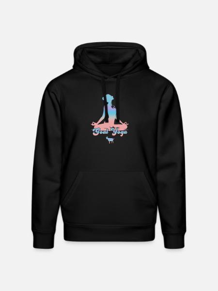 Goat Yoga Meditation - Stanley/Stella DRUMMER Unisex Organic Hoodie - black