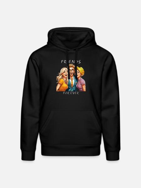 FREUNDE FRIENDS FOR EVER - Stanley/Stella DRUMMER Unisex Organic Hoodie - black
