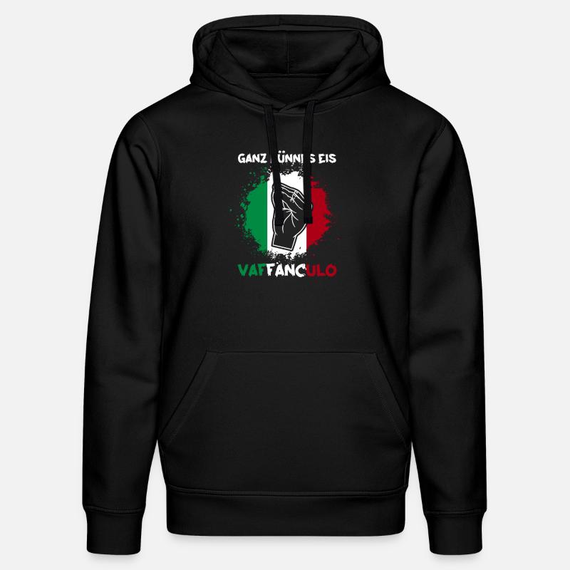Italie Italien Vaffanculo - Sweat à capuche bio DRUMMER Stanley/Stella Unisexe - noir