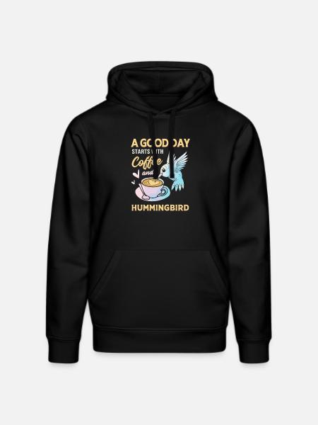 Hummingbird - Stanley/Stella DRUMMER Unisex Organic Hoodie - black