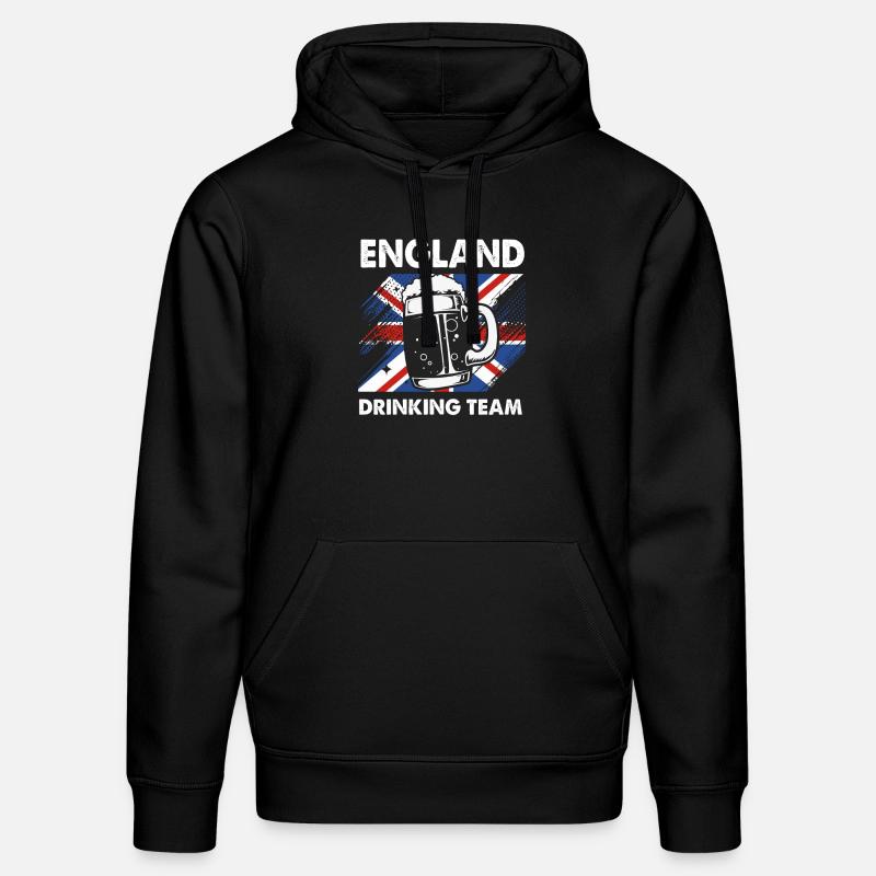Angleterre Anglais - Sweat à capuche bio DRUMMER Stanley/Stella Unisexe - noir
