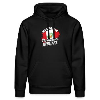 Hispanisches peruanisches Erbe - Peru Heritage Geschenke - Stanley/Stella Unisex Bio-Hoodie DRUMMER  - Schwarz - Vorne - Marisol (170cm) & Nik (191cm)