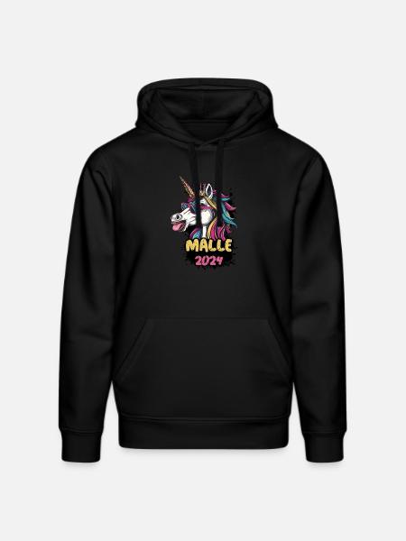 Malle 2024 Einhorn - Stanley/Stella Unisex Bio-Hoodie DRUMMER - Schwarz