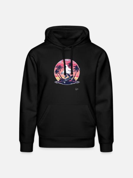 Skateboarding V ghosts - Stanley/Stella DRUMMER Unisex Organic Hoodie - black