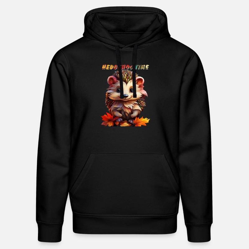 HEDGEHOG TIME - Stanley/Stella Unisex Bio-Hoodie DRUMMER  - Schwarz