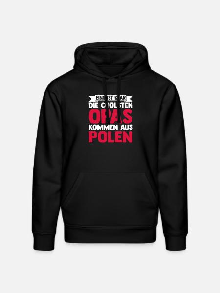 Pole, Bedstefar, Bedstefar, Polen - Stanley/Stella DRUMMER økologisk unisex-hoodie - sort