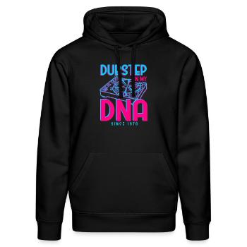 Dubstep 1970 - Stanley/Stella DRUMMER Unisex Organic Hoodie - black - Front - Marisol (170cm) & Nik (191cm)