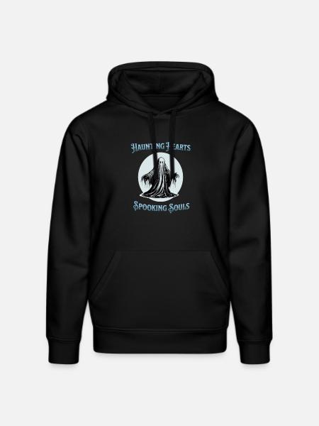 Haunting hearts spooking souls - Stanley/Stella DRUMMER Unisex Organic Hoodie - black