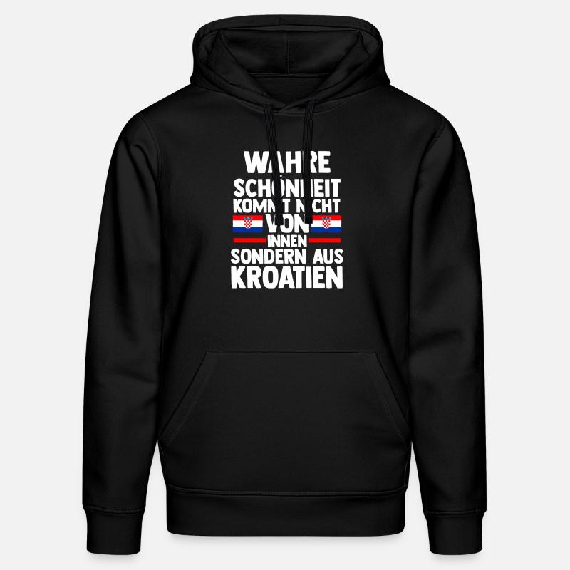 Croate Croate Croatie - Sweat à capuche bio DRUMMER Stanley/Stella Unisexe - noir