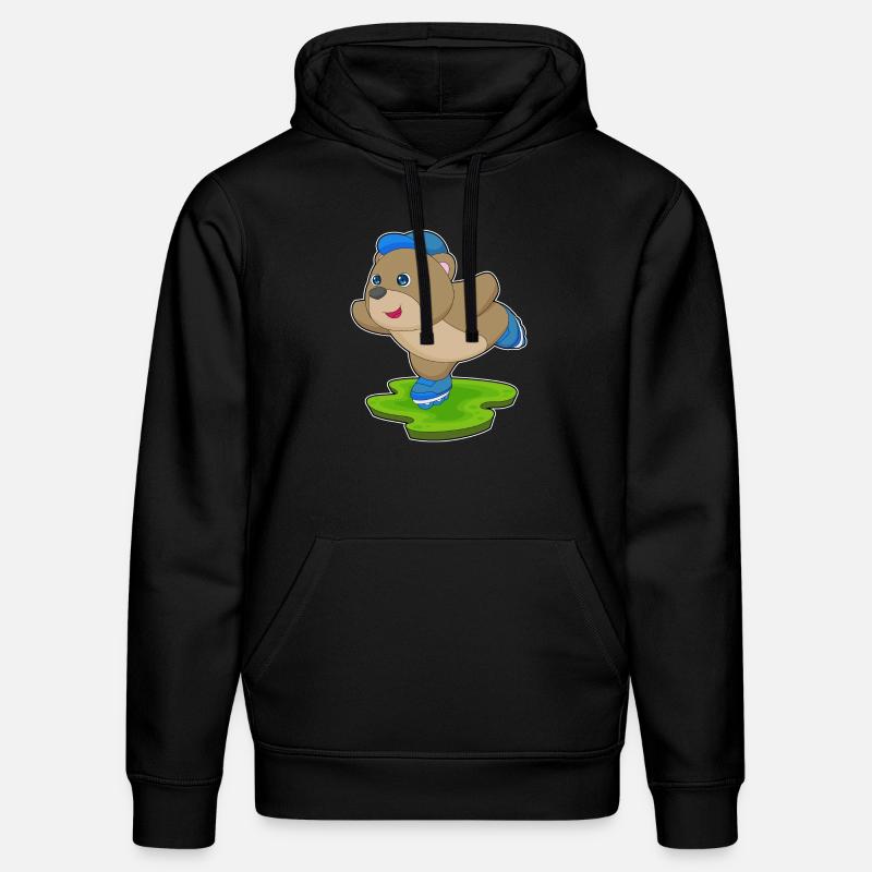 Bär Inline skating Rollschuhe - Stanley/Stella Unisex Bio-Hoodie DRUMMER - Schwarz