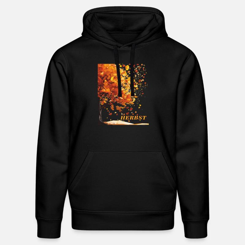 FEUILLES D’ARBRE D’AUTOMNE - Sweat à capuche bio DRUMMER Stanley/Stella Unisexe - noir