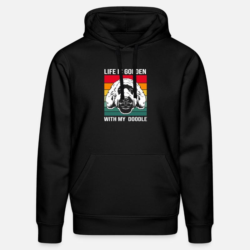 Goldendoodle - Stanley/Stella Unisex Bio-Hoodie DRUMMER  - Schwarz