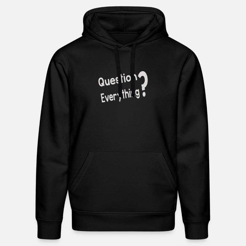 Question Everything - Stanley/Stella Unisex Bio-Hoodie DRUMMER - Schwarz